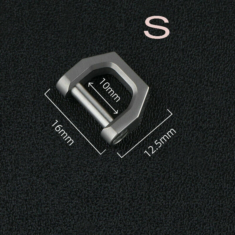 EDC Type D Buckle Titanium Alloy Porable Car Keychain Horseshoe Buckle Gifts 07FC0E-D4 - KOEEK