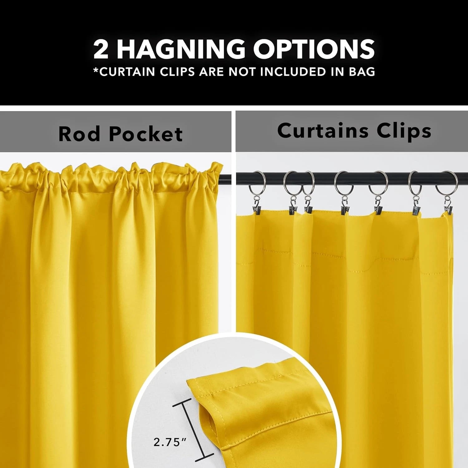 Country-style living room curtains, 42 inches wide x 45 inches long, set of 2 07FC0E-D4 - KOEEK