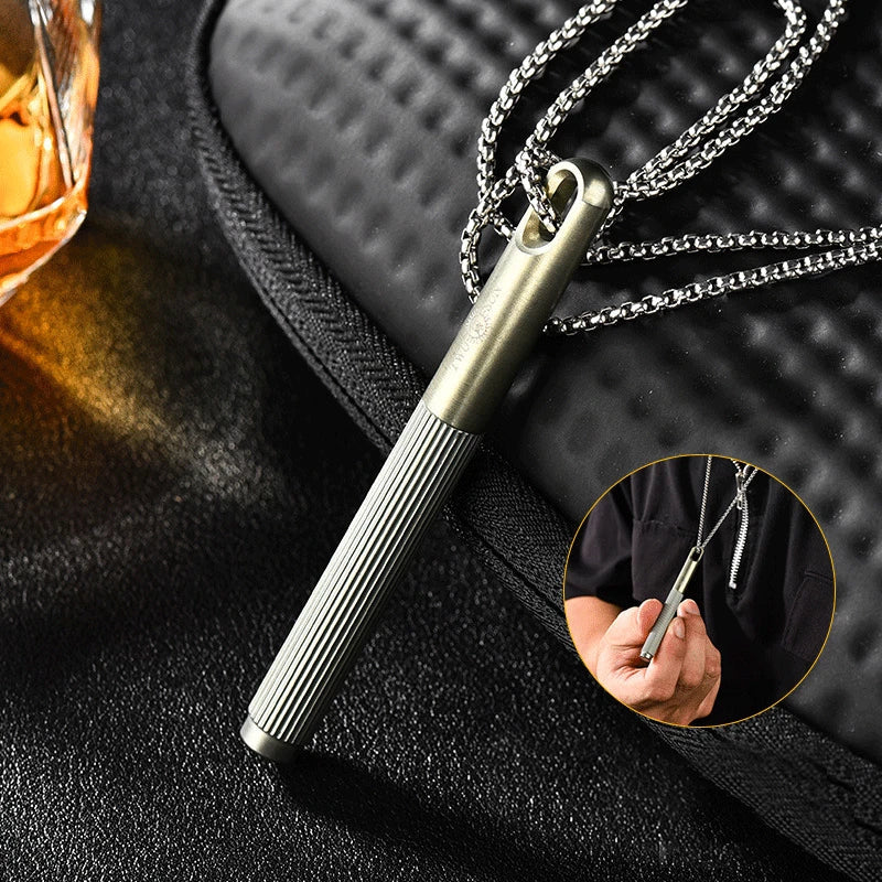 EDC Titanium Ballpoint Pen Signature Writing Pocket Pen Portable Keychain Pen 07FC0E-D4 - KOEEK