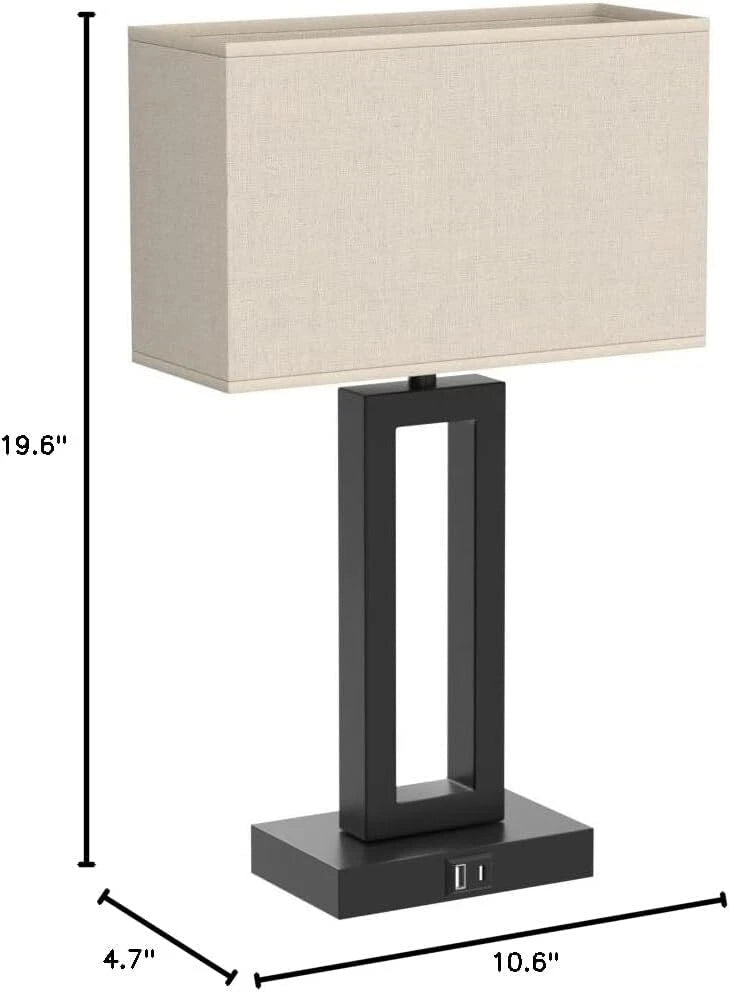 Bedroom Bedside Lamp - Touch Control, 3-Way Dimmable, LED Bulb, Easy Assembly 07FC0E-D4 - KOEEK