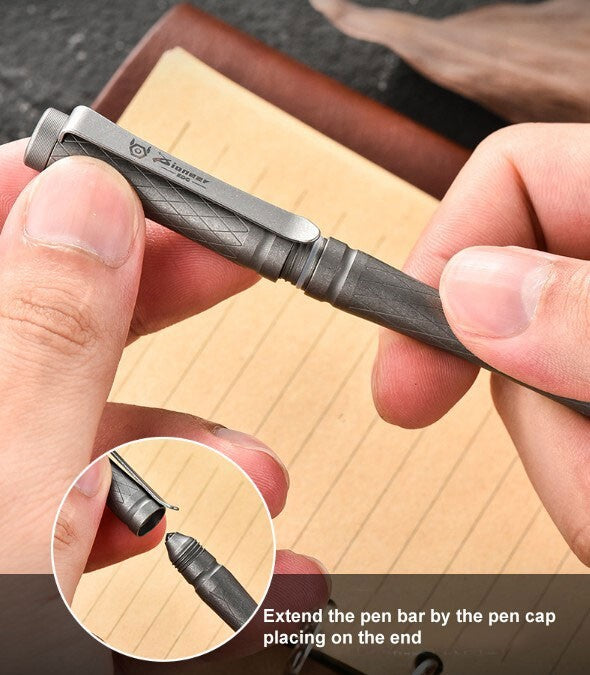 EDC Titanium Alloy Ball Pen Portable Signature Pen Outdoor Multi Writing Tools 07FC0E-D4 - KOEEK