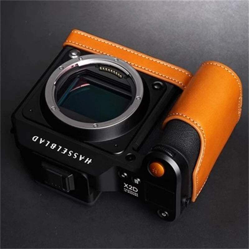 Retro  Leather Half Case Handmade Camera Cover for Hasselblad X2D 100C 07FC0E-D4 - KOEEK