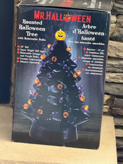 Mr Halloween Haunted Tree Ceramic Black 14" Pumpkin LED Lighted Mr Christmas 07FC0E-D4 - KOEEK