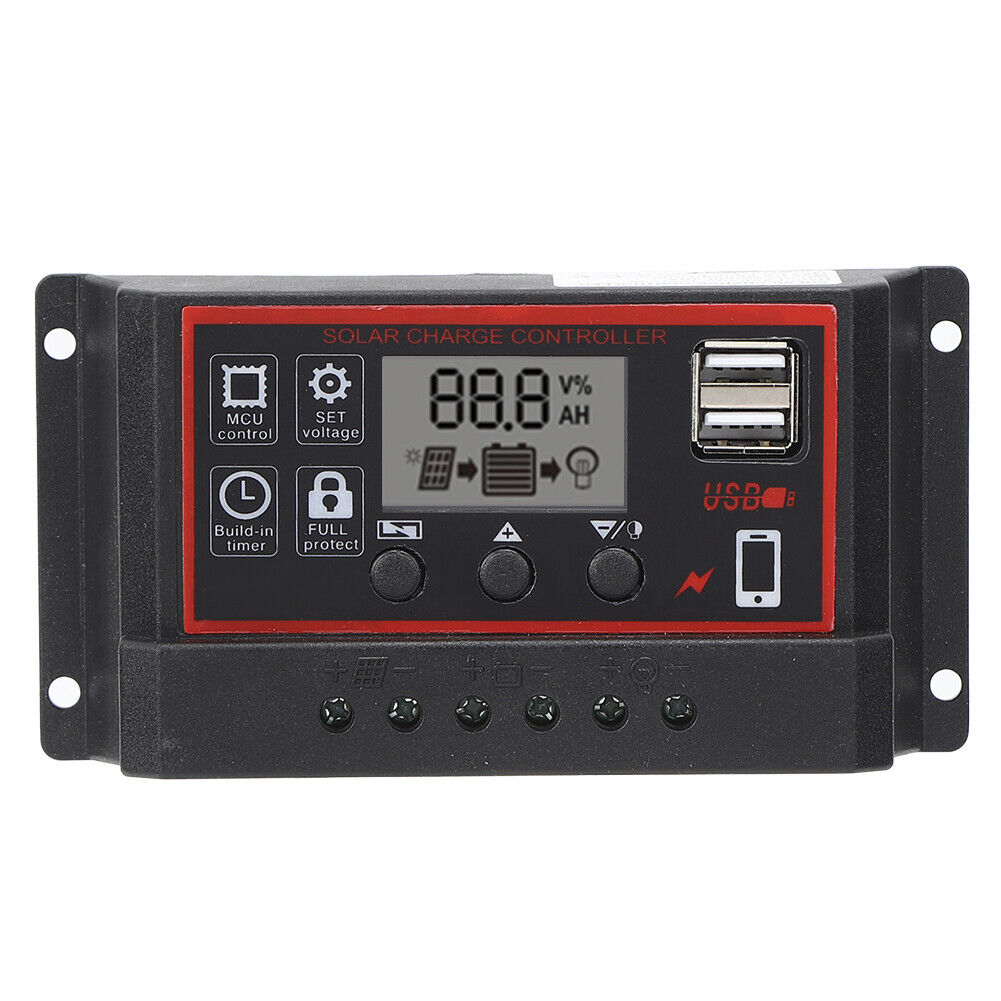 new LCD Solar Controller PWM Solar Controller Solar Controller 5V /2.5A Dual USB koeek - KOEEK