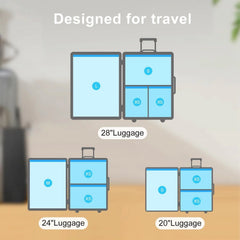 Set of 12 travel vacuum storage bags with portable electric pump