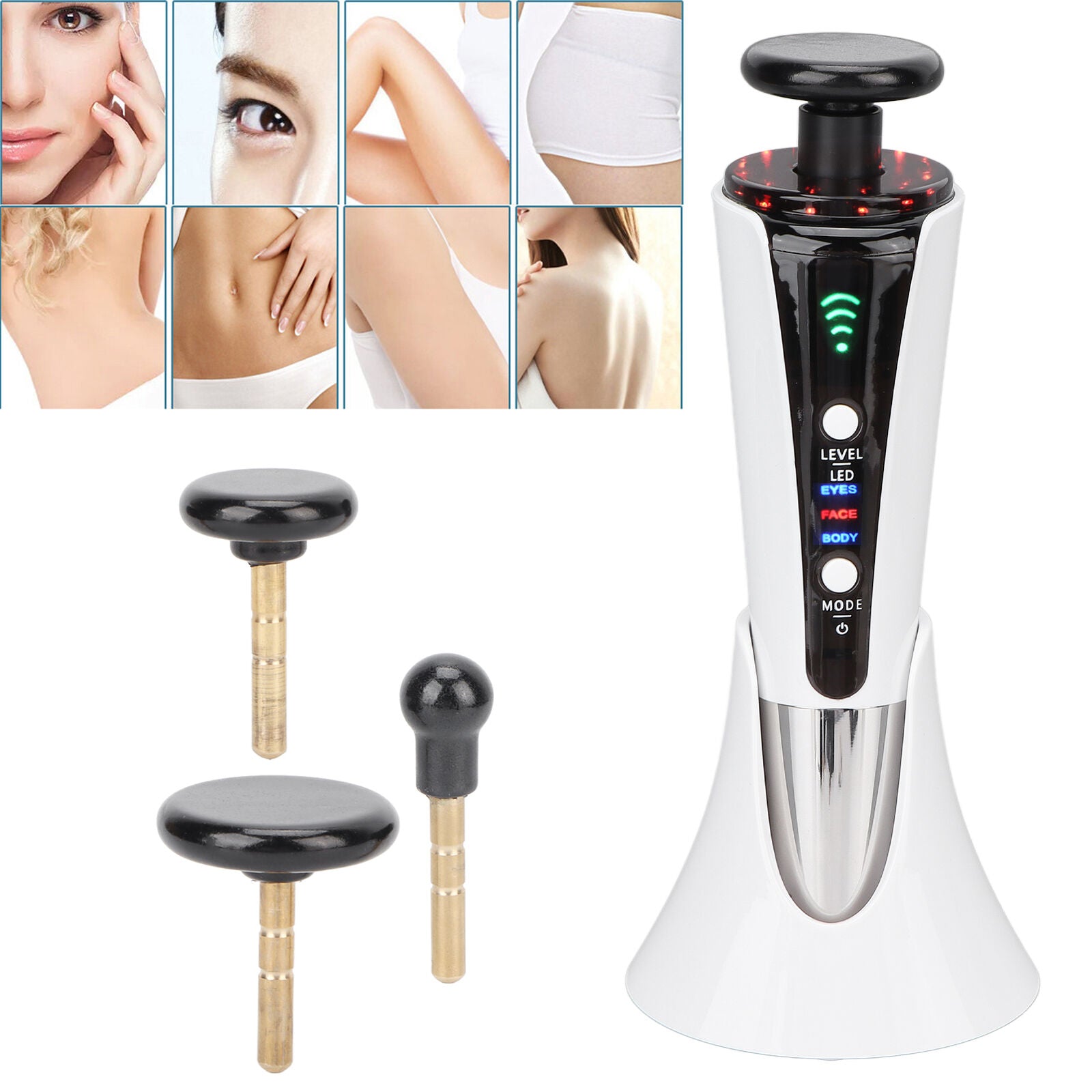 new 448KHz RF Face Massager Device Therapy Machine For Care ()(US Plug ) HGF koeek - KOEEK