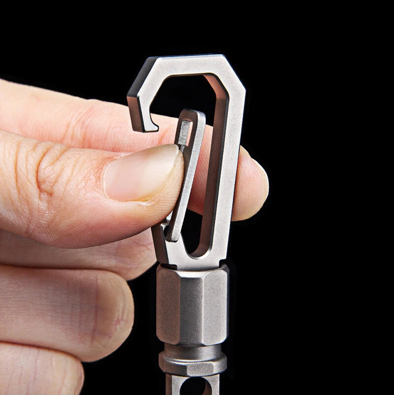 Rotating Titanium Alloy Keychain Dual Quick Release Tool Keyring Car Keychain 07FC0E-D4 - KOEEK