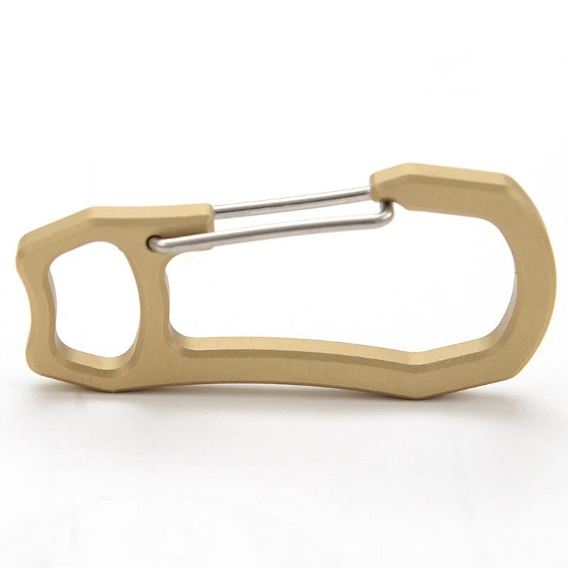 Solid Brass Carabiner Key Ring Key Chain Buckle Clip Snap Hook Handbag Clasp EDC 07FC0E-D4 - KOEEK
