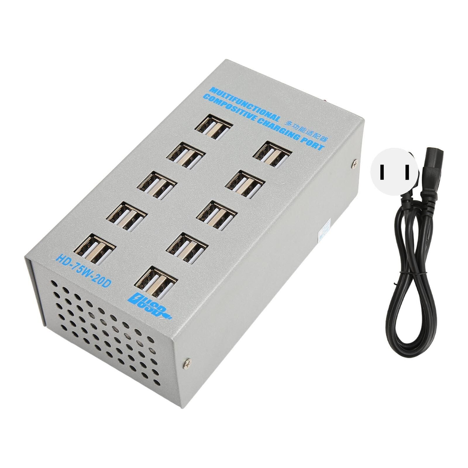 new (US Plug)Charging Station Hub 20 Port 75W USB Charging Station Compact 100-240V koeek - KOEEK