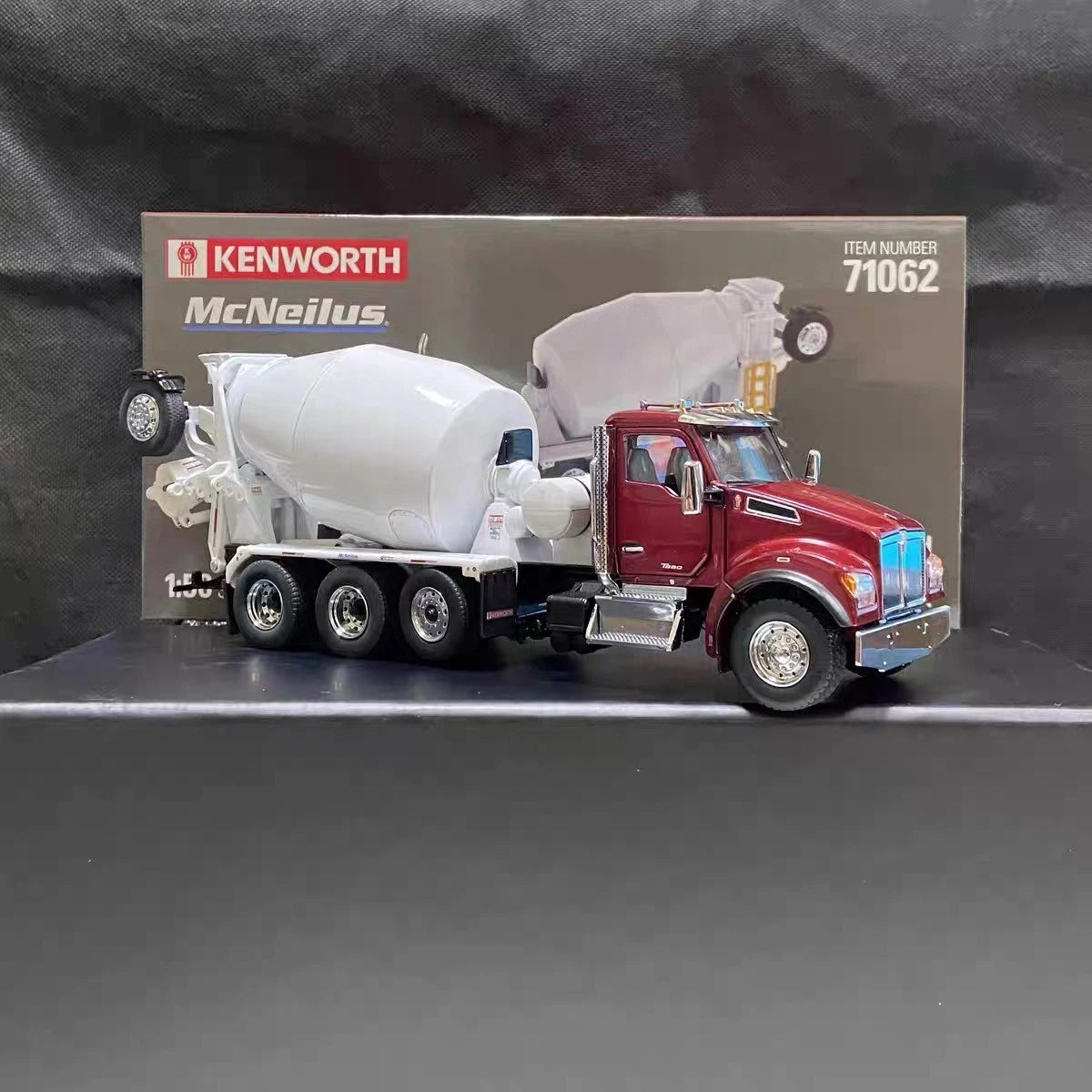 1:50 Kenworth T880S Concrete Mixer Truck Diecast Model Rotating Drum 71062 07FC0E-D4 - KOEEK