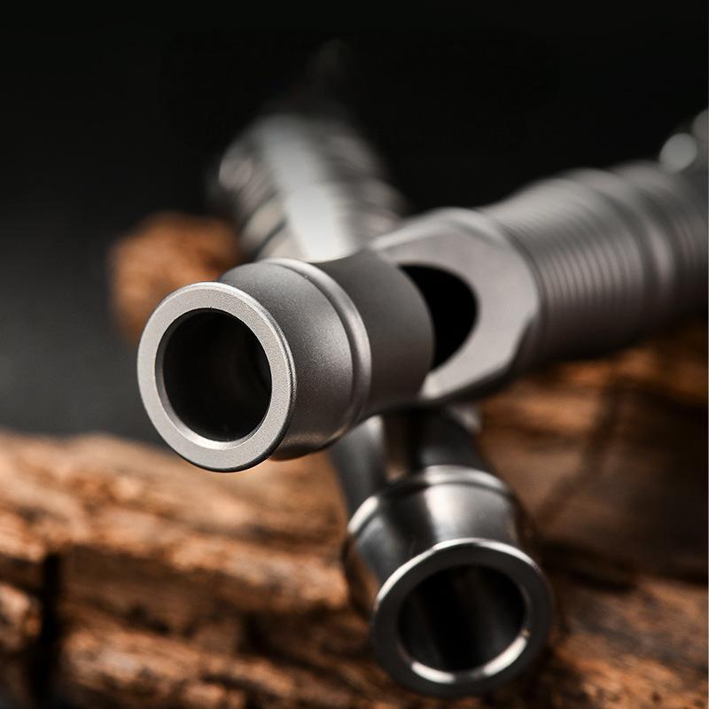 EDC Mini Titanium Emergency Whistle Survival Safety Whistle Outdoor Camping Gift 07FC0E-D4 - KOEEK