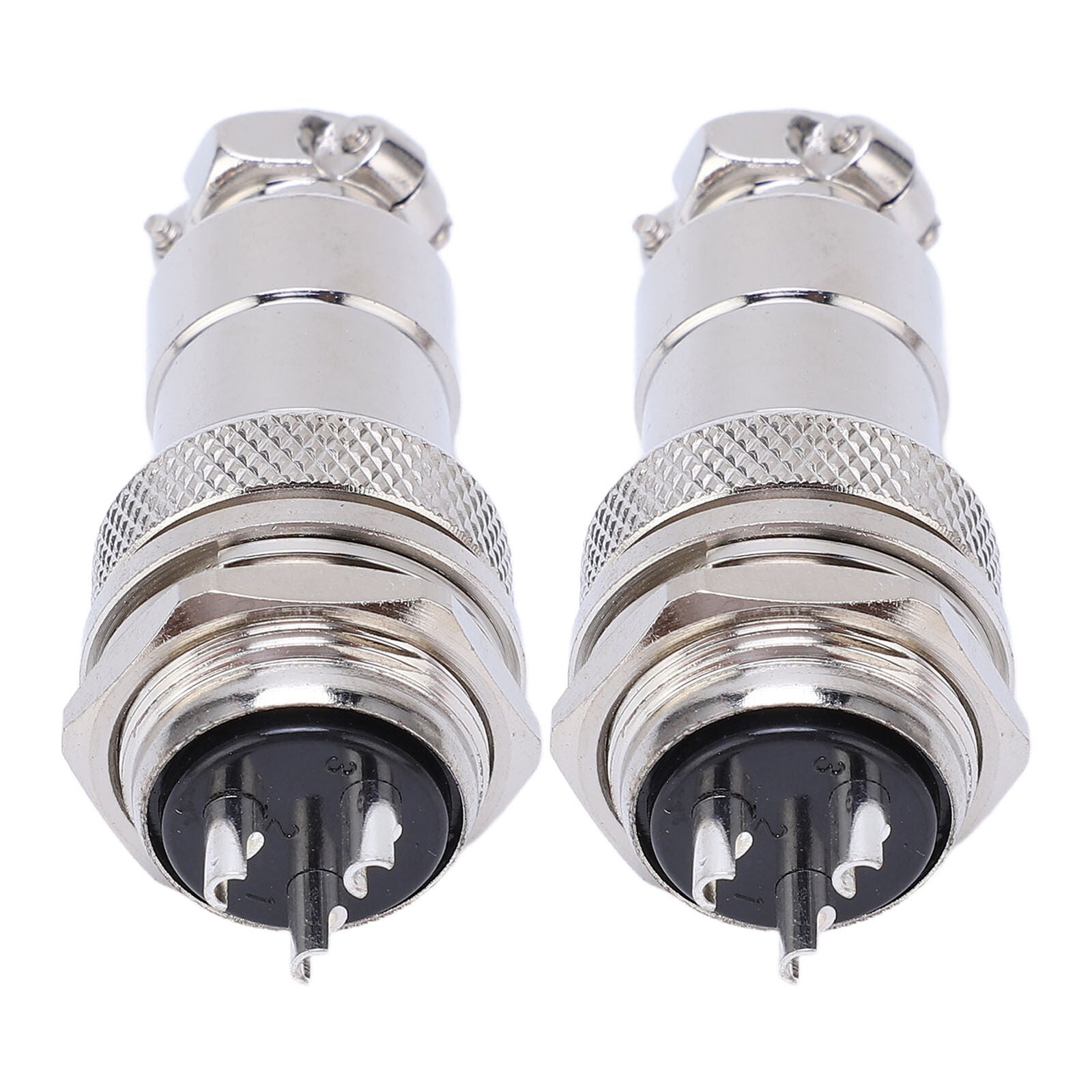 new 2Pcs/set 3 Pin Ation Plug Socket Connector Copper Silver Plated Connectors koeek - KOEEK