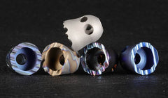 EDC TC4 Titanium Alloy Ghost Pendant Keychain Necklace DIY Lanyard Beads Gift 07FC0E-D4 - KOEEK