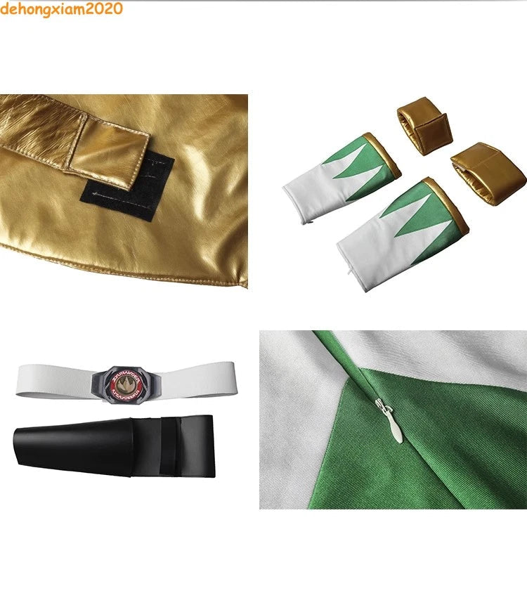 Green Ranger Burai Cosplay Costume Dino Gold Rangers Tommy Oliver Outfit Armor 07FC0E-D4 - KOEEK