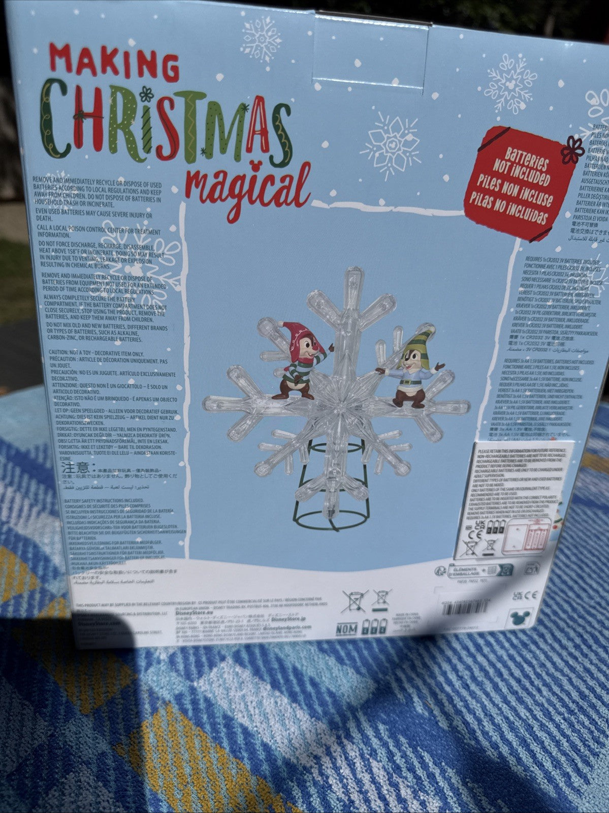 2024 Disney CHIPMUNKS Chip 'n Dale Light-Up Holiday Christmas TREE TOPPER C1 DISNEY - KOEEK