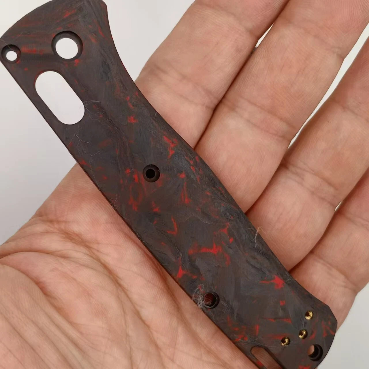 1 Pair Custom Made 3K Carbon Fiber Handle Scales For Benchmade Bugout 535 Knives 07FC0E-D4 - KOEEK