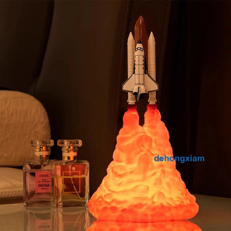 Printing Rocket Lamp Discovery Space Shuttle Light-up 3D Model Night Lights Gift 07FC0E-D4 - KOEEK
