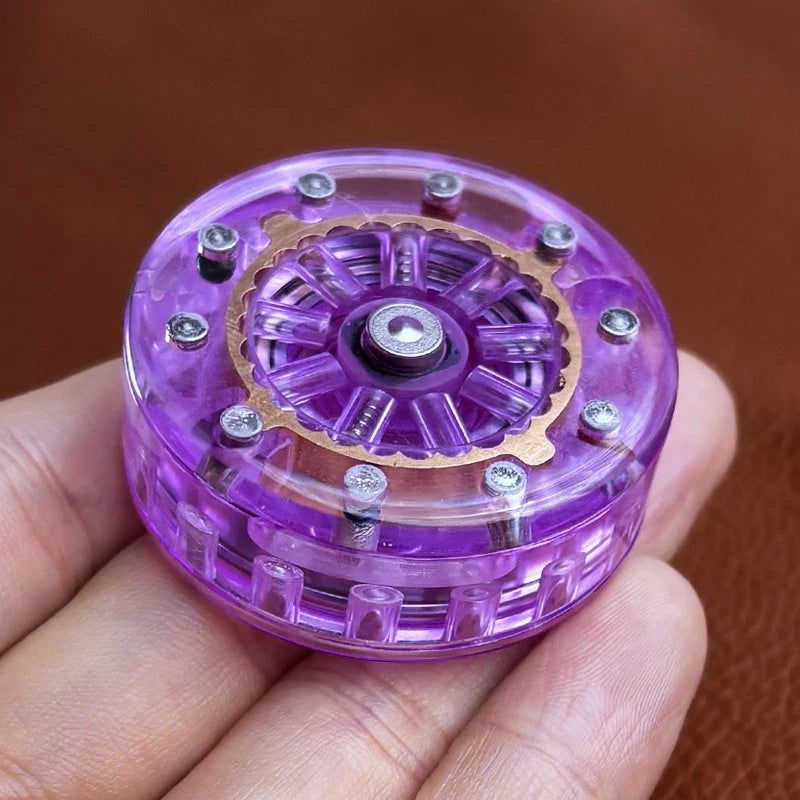 EDC Fidget Coin Stress Relief Toys PMMA Fun Mechanical Pocket Fidget Toy Gift 07FC0E-D4 - KOEEK