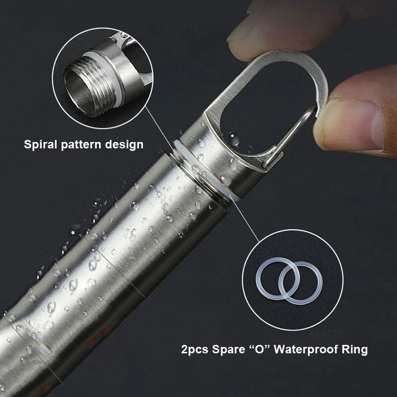Outdoor Multilayer Waterproof Pill Case Key Chain Capsule Seal Container Box EDC 07FC0E-D4 - KOEEK