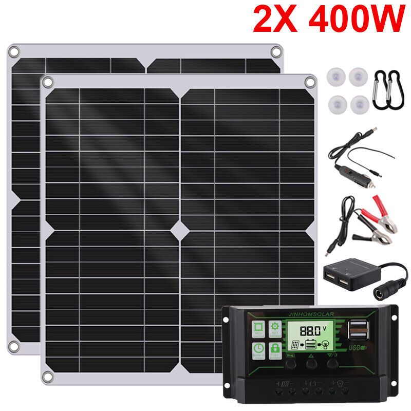 ny 800W Watt Mono Solcellepanel 12V Lading Off-Grid Batteristrøm RV Home Boat Camp