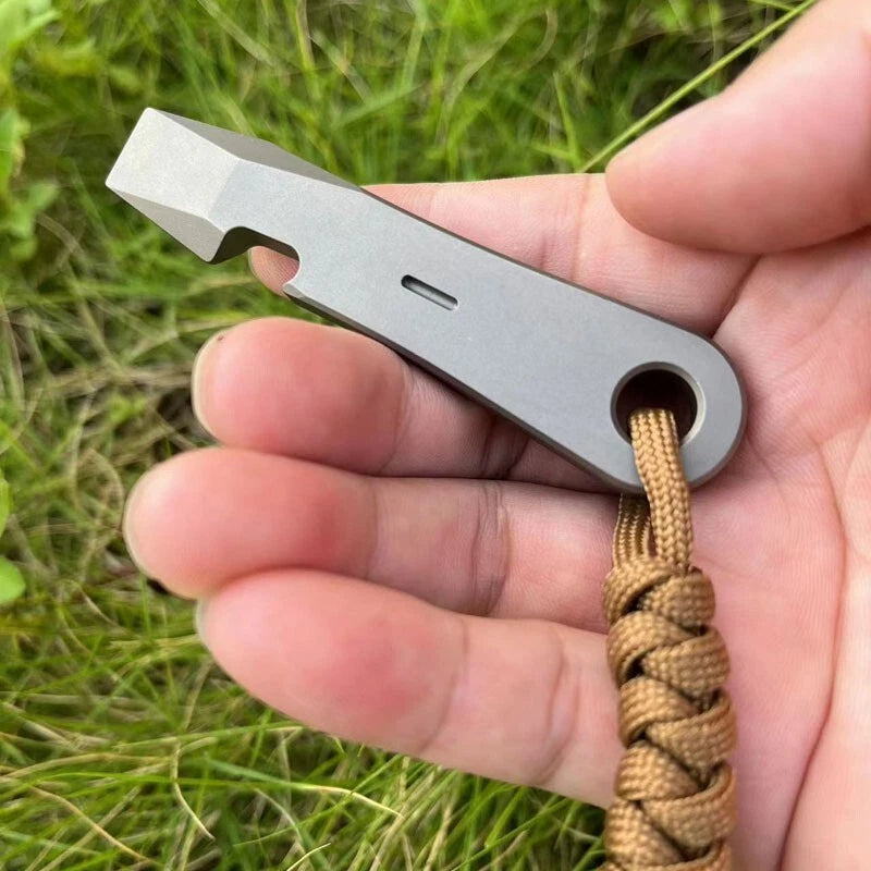 Titanium Alloy Outdoor Multi Tools Pry Bar Crowbar Opener Cutter Outdoor EDC 07FC0E-D4 - KOEEK