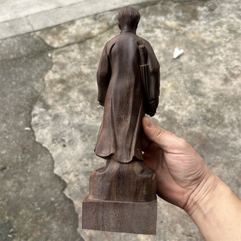 20cm Agarwood HandCarved Great Leader Politician Mao Zedong Home Decoration 07FC0E-D4 - KOEEK