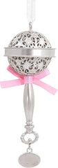 new Hallmark Baby's First Rattle Pink 2024 Christmas Ornament, Premium Metal HALLMARK - KOEEK