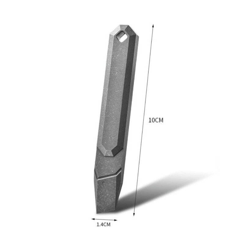 Titanium Alloy Pry Bar Crowbar EDC Pocket Outdoor Multi Tools Portable Keychain 07FC0E-D4 - KOEEK