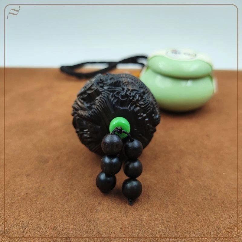 Vietnam Agarwood Gourd Car Hanging Ornament Hand Carved Wood Pendant Gift 07FC0E-D4 - KOEEK