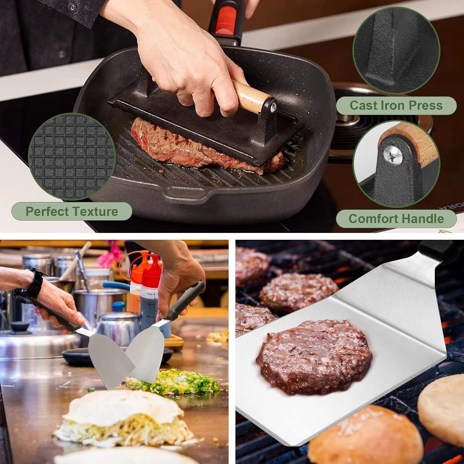 18PCS Griddle Accessories Kit, Flat Top Grill Accessories Set for Blackstone 07FC0E-D4 - KOEEK