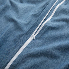 new LOVQUE  Washed Cotton Duvet Cover Queen Size, Denim Blue Queen, LOVQUE - KOEEK