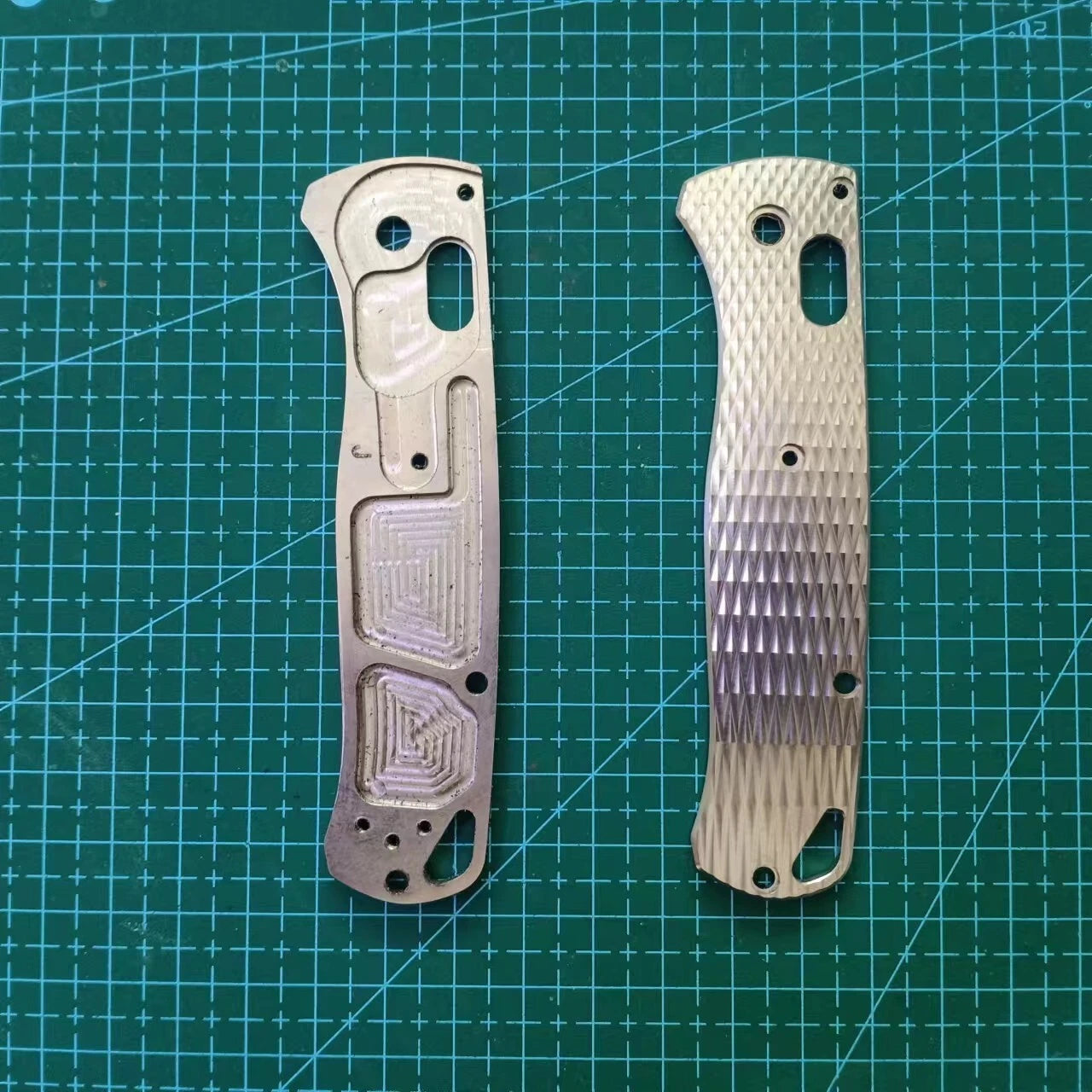 Hot 1Pair Custom MadeTitanium Alloy Handle Scales for Benchmade Bugout 535 Knive 07FC0E-D4 - KOEEK