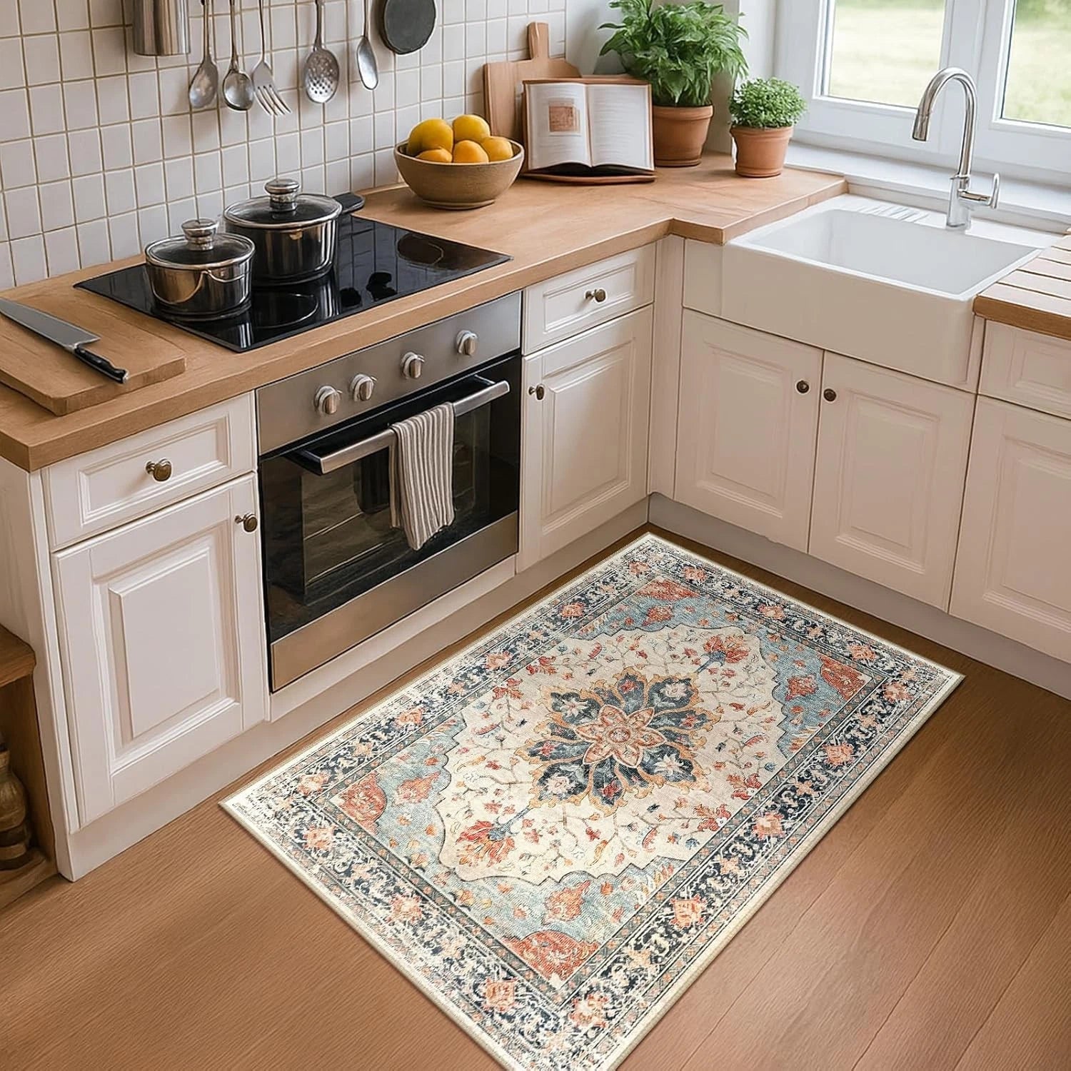 Carpet 2 ft × 3 ft Machine washable Non-slip 07FC0E-D4 - KOEEK
