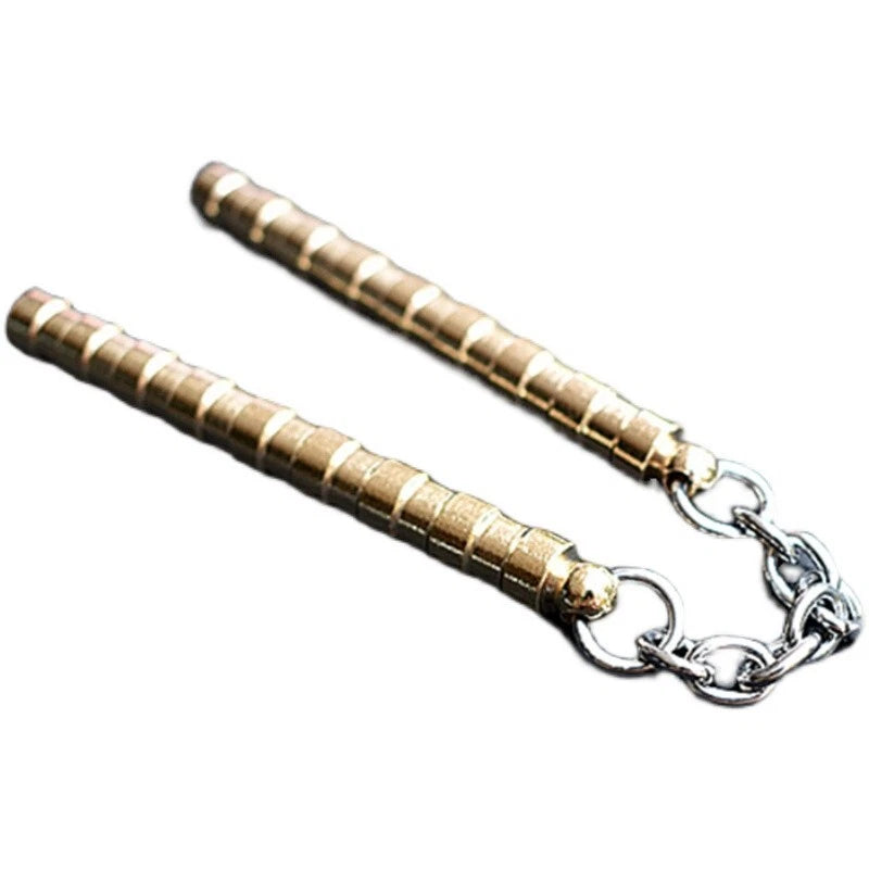 Brass Begleri Fidget Nunchakus Finger Skill Exercise Paracord Worry Bead Toys 07FC0E-D4 - KOEEK