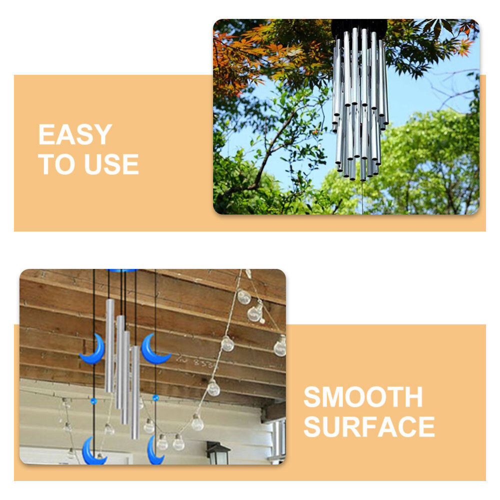 new 12Pcs Wind Chime Making Materials Aluminum Wind Chime Tubes Outdoor Metal Wind koeek - KOEEK