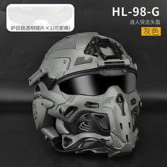 Tactical Assault Helmet W/ Built-in Anti-fog Fan Headset Modular Replace Lense 07FC0E-D4 - KOEEK