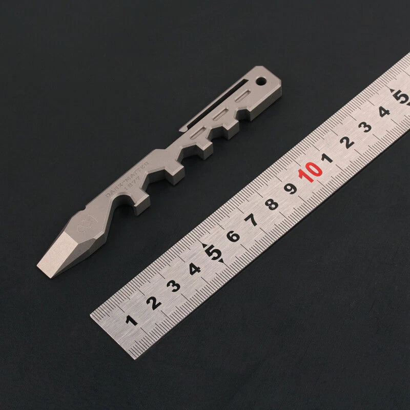 EDC TC4 Titanium Crowbar Safety Hammer Bottle Opener Hexagonal Wrench Multitools 07FC0E-D4 - KOEEK