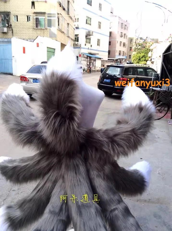 League of Legends LOL Ahri Nine-Tailed Fox Cosplay Halloween Party Tail Prop 1m 07FC0E-D4 - KOEEK