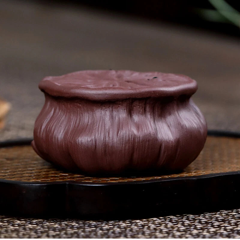 Purple Clay Tea Tray Tea Set Tea Set Decorated Purple Clay Lotus Heart Set 07FC0E-D4 - KOEEK