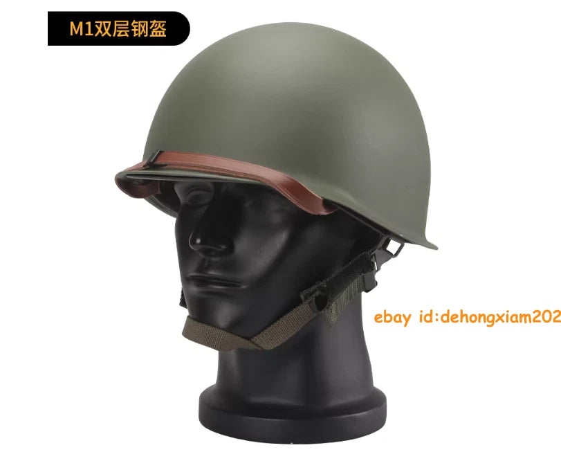 WW2 USA Military Steel ABS M1 Helmet WWII Outdoor Army Equipment Hat 07FC0E-D4 - KOEEK