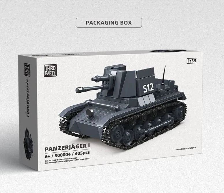 1:35 WWII German Panzer I Tank Destroyer Building Blocks Model Military Toy 07FC0E-D4 - KOEEK