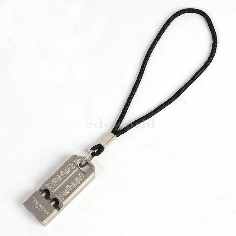 EDC TC4 Titanium Lightweight Keychain Safe Whistle Outdoor Survival Whistle Tool 07FC0E-D4 - KOEEK