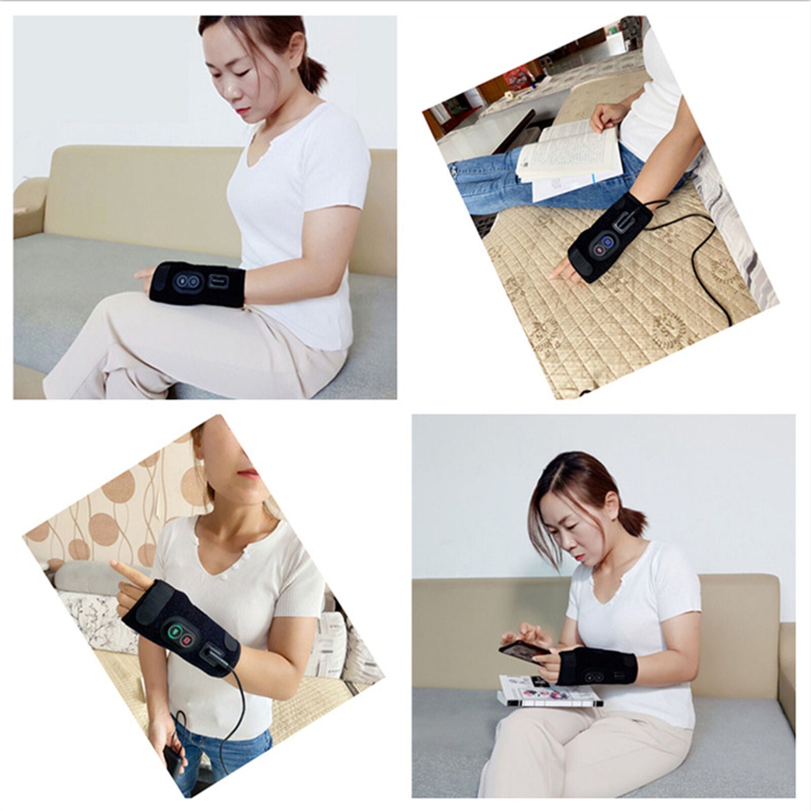 new Heating Wrist Massager Carpal Tunnel for Hand Brace Wrap USB Power koeek - KOEEK