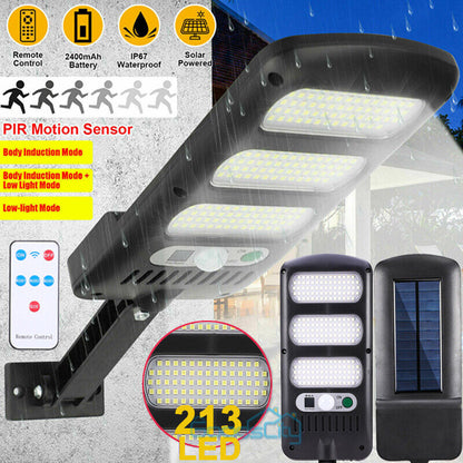 new Commercial Solar Street FloodLight LED Light Outdoor Area Dusk To Dawn Wall Lamp