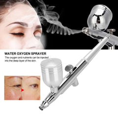 new 0.3mm Water Oxygen Sprayer Water Oxygen Injection Spray Gun Device Silver HGF koeek - KOEEK