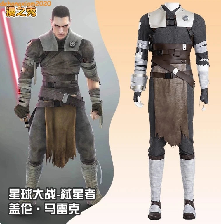Star Wars Starkiller Men's Cosplay Costume Outfits Clothing Halloween Full Set 07FC0E-D4 - KOEEK