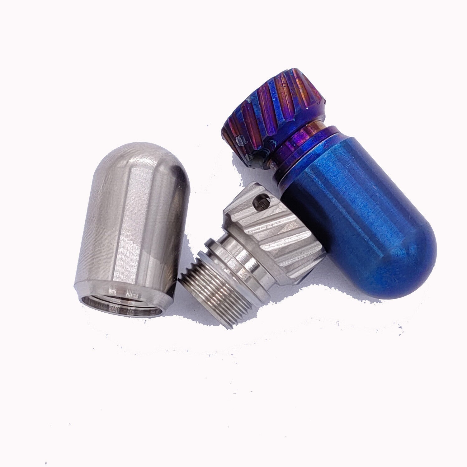 Titanium Waterproof Emergency Capsule Box Pill Case Keychain Pendant Bottle EDC 07FC0E-D4 - KOEEK