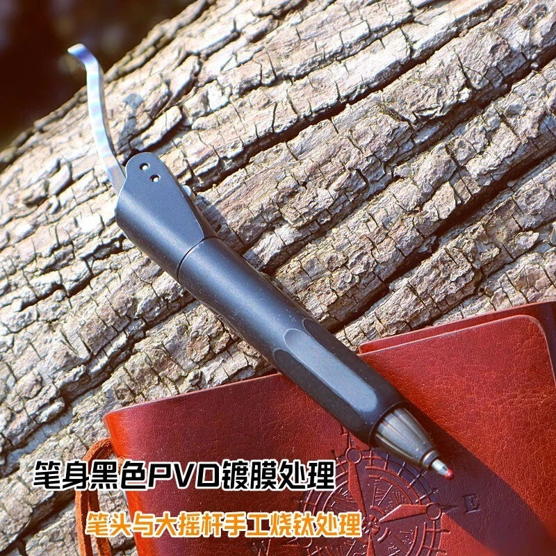 Titanium Pocket Siphon Pen Ball Pen For Student Business Signature Gel Pen EDC 07FC0E-D4 - KOEEK