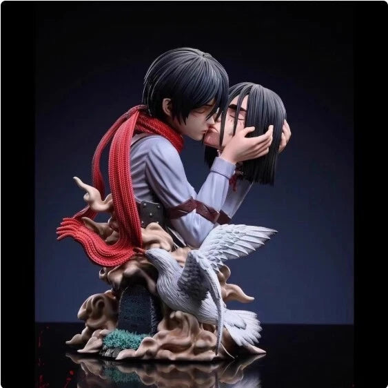 Attack on Titan Eren Mikasa Bust Statue Eren JaegerStatue Ornament  Figure Model 07FC0E-D4 - KOEEK