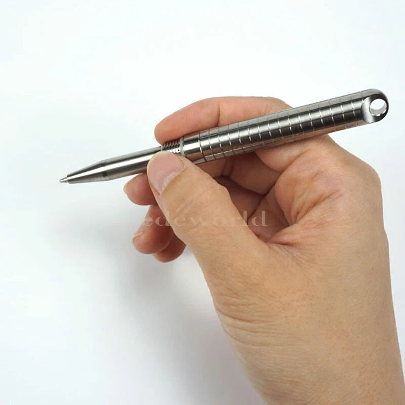 EDC Min TC4 Titanium Keychain Practical Ballpoint Pen Outdoor Travel Pen P-48T 07FC0E-D4 - KOEEK
